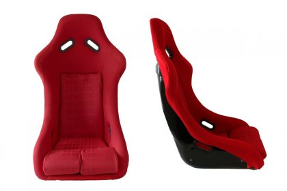 Fotel sportowy EVO Welur Red