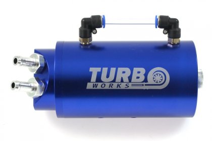 Oil catch tank TurboWorks 10mm Blue