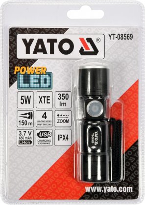 Svítilna LED XT-E CREE 5W USB, 350 lm, Li-ion
