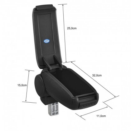 Loketní opěrka Hyundai i30 FD 07-12 černá, textil