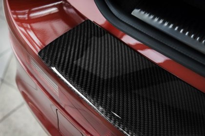 Nerezová ochranná lišta zadního nárazníku Audi SQ5 s karbonem 2013-2016