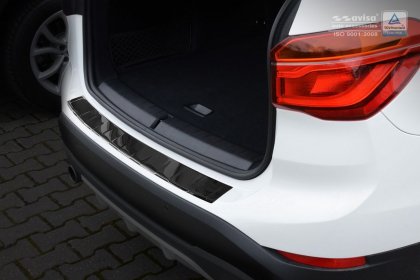 Ochranná lišta zadního nárazníku BMW X1 F48 15- Carbon (černý)