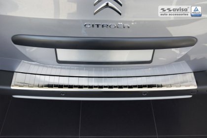 Nerezová ochranná lišta zadního nárazníku Peugeot Partner II Teepe 08- chromová