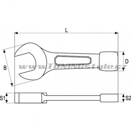 Klíč maticový plochý rázový 55 mm