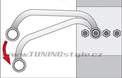 Klíč očkový 16x17 mm typ "C"