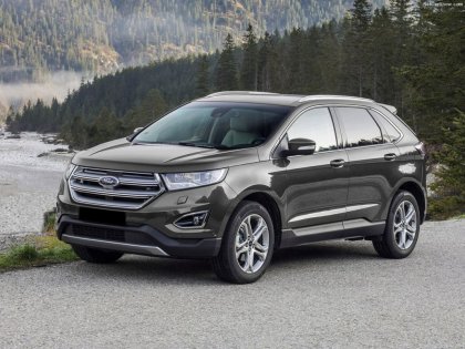 Nerezová ochranná lišta zadního nárazníku Ford Edge 14- grafitová