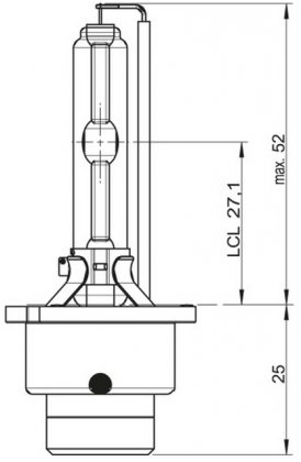 Xenonová výbojka D2S Osram Xenarc Original 85V 35W P32d-2