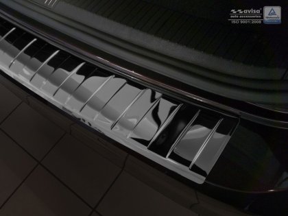 Nerezová ochranná lišta zadního nárazníku VW PASSAT B8 Variant/ALLTRACK 2014- černá lesklá