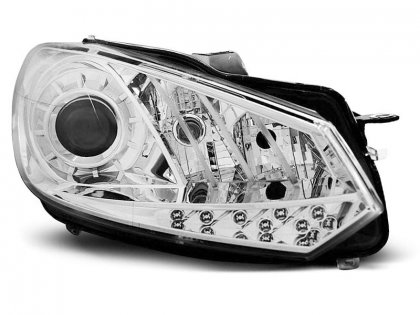 Přední světla s LED VW Golf VI / 6 chrom