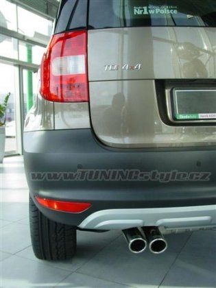 Koncovka výfuku přesná Škoda Yeti 1,9TDi 2x single 70mm