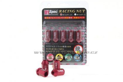 Kované kolové matice (štefty) D1Spec 12x1.5 red