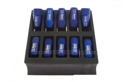 Kované kolové matice (štefty) D1Spec HEX 1.25 blue