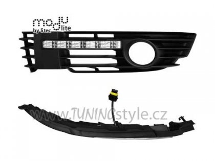 LED denní světla chrom 20 LED RL s mřížkou pro mlhovky Passat 3BG 00-05