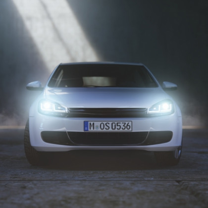 Přední světla OSRAM, s LED denními světly, LED dynamickým blinkrem pro VW Golf VI 08-12 černá