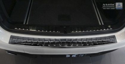 Nerezová ochranná lišta zadního nárazníku BMW X3/F25 X-line grafitová žebrovaná 2014-2017