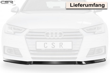 Spoiler pod přední nárazník CSR CUP V2 pro Audi A4 B9 (8W) 15-19 černý matný