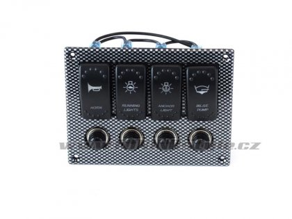 Panel přepínačů 12/24V x4 IP68