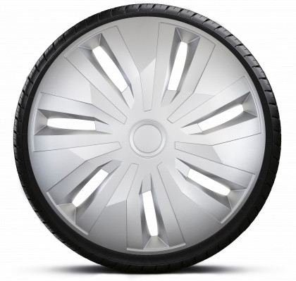 Ozdobné kryty kol, poklice 15" ORION VAN SILVER BLACK 4ks