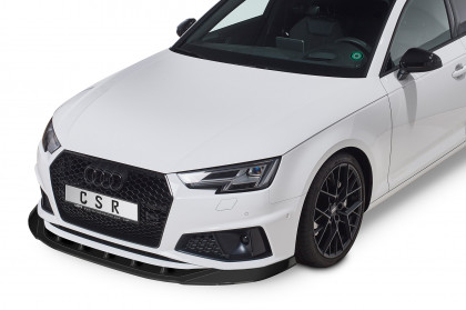 Spoiler pod přední nárazník CSR CUP - Audi A4 B9 18-19 S-Line černý lesklý 