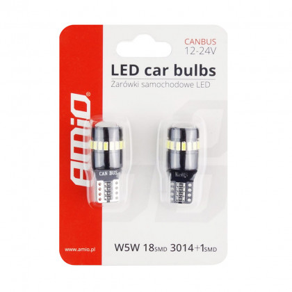 LED CANBUS 18SMD 3014 + 1SMD 1SMD T10 W5W White 12V/24V