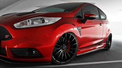 Prahové lišty Ford Fiesta MK7 ST 08-16 černý lesklý plast