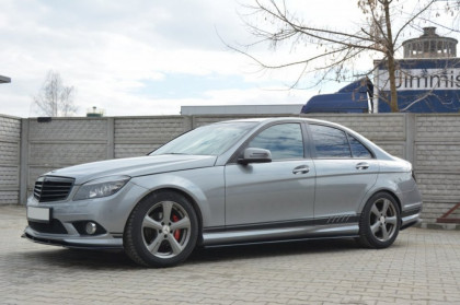 Prahové lišty Mercedes C-Class W204 AMG-Line 07-10 carbon look