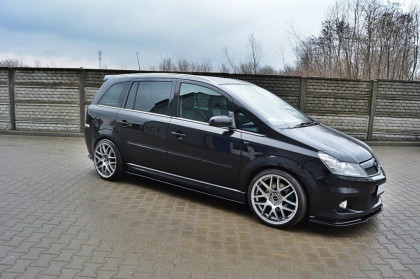 Prahové lišty Opel Zafira B OPC 05-11 černý lesklý plast