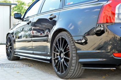Prahové lišty Volvo V50F R-Design 07-12 černý lesklý plast