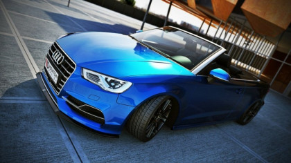Spojler pod nárazník lipa Audi S3 8V (sedan, Cabrio) / Audi A3 8V Sline černý lesklý plast