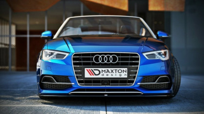 Spojler pod nárazník lipa Audi S3 8V (sedan, Cabrio) / Audi A3 8V Sline černý lesklý plast