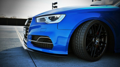 Spojler pod nárazník lipa Audi S3 8V (sedan, Cabrio) / Audi A3 8V Sline černý lesklý plast