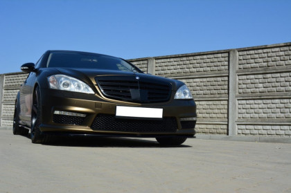 Spojler pod nárazník lipa Mercedes S-Class W221 AMG černý lesklý plast