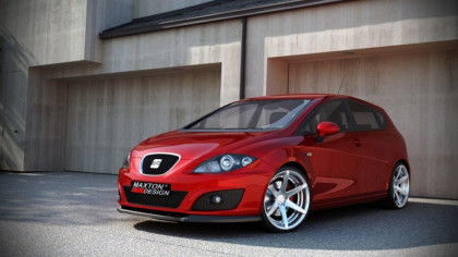 Spojler pod nárazník lipa Seat Leon II Po faceliftu černý lesklý plast
