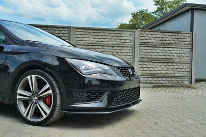 Spojler pod nárazník lipa Seat Leon III Cupra / FR černý lesklý plast