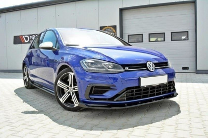 Spojler pod nárazník lipa Volkswagen Golf 7 R Po faceliftu V.1 carbon look