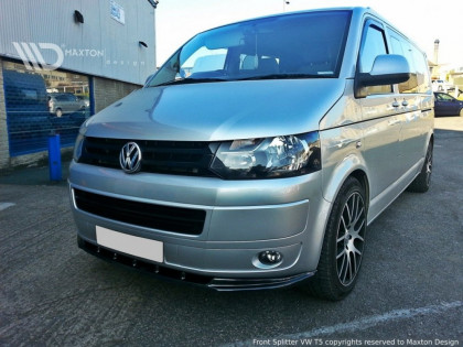 Spojler pod nárazník lipa  VW T5 Facelift černý lesklý plast