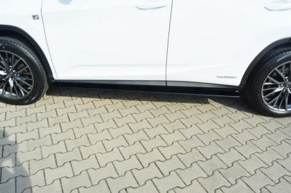 Prahové lišty Lexus RX Mk4 2015- černý lesklý plast