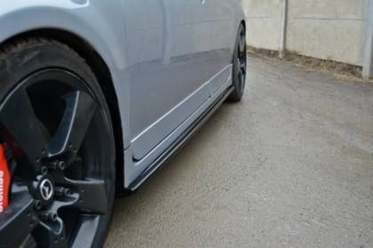 Prahové lišty Mazda 6 Mk1 MPS 2006-2007 černý lesklý plast