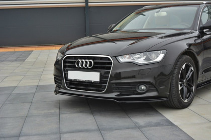 Spojler pod nárazník lipa V.1 Audi A6 C7 černý lesklý plast