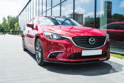 Spojler pod nárazník lipa V.1 Mazda 6 GJ (Mk3) Facelift černý lesklý plast
