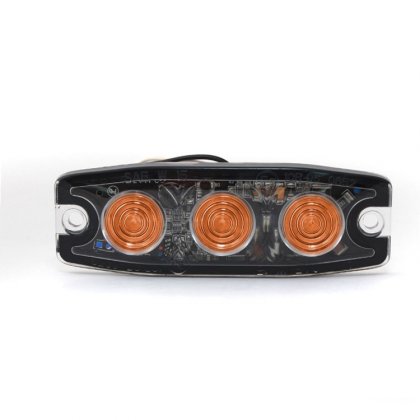 Poziční výstražné světlo, 3 LED, 12-24V, oranžové  LP3-A