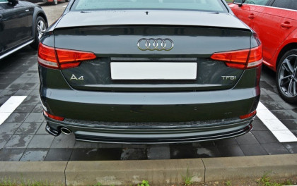 Splittery zadní Audi A4 B9 S-Line 2015- černý lesklý plast