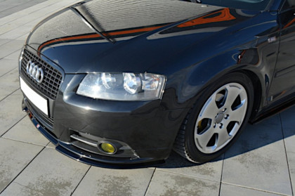 Spojler pod nárazník lipa Audi A3 8P S-Line černý lesklý plast