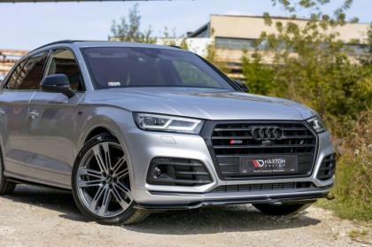 Spojler pod přední nárazník lipa Audi SQ5/Q5 S-line MkII černý lesklý plast