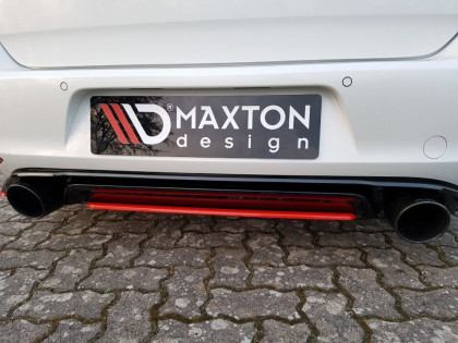 Difuzor zadního nárazníku střední VW GOLF Mk7 GTI CLUBSPORT 2016- 2017 carbon look