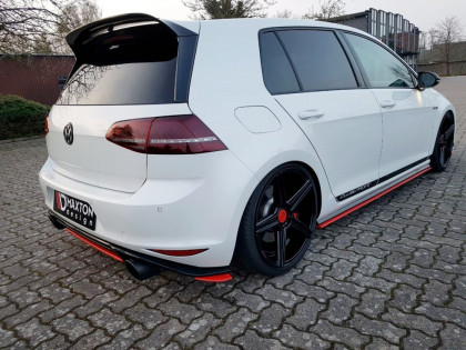 Difuzor zadního nárazníku střední VW GOLF Mk7 GTI CLUBSPORT 2016- 2017 carbon look