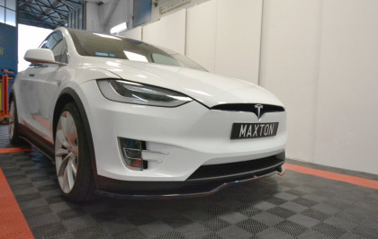 Spojler pod přední nárazník lipa Tesla Model X 2015- černý lesklý plast