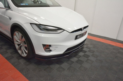Spojler pod přední nárazník lipa Tesla Model X 2015- černý lesklý plast