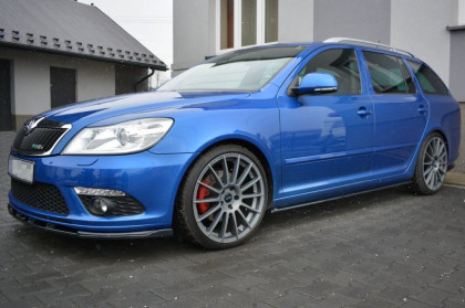 Prahové lišty Racing Škoda Octavia RS Mk2 / Mk2 FL černý lesklý plast