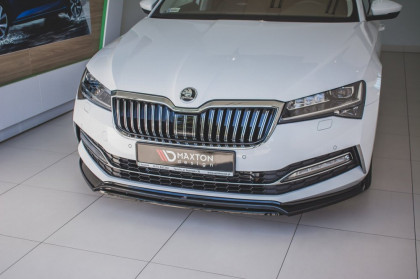 Spojler pod přední nárazník lipa V.3 Škoda Superb Mk3 Facelift 2019 - černý lesklý plast